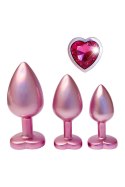 Zestaw Lśniących Różowych Plugów Analnych Gleaming Love