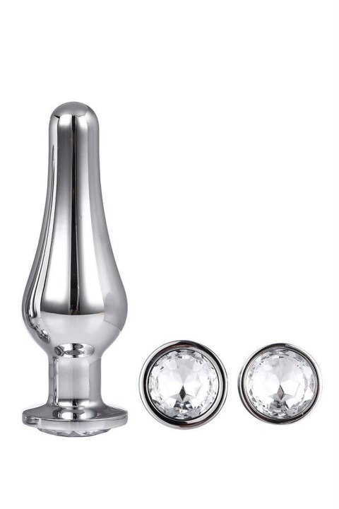 Zestaw Lśniących Korków Analnych z Ozdobnymi Klejnotami „Gleaming Love” – Srebrny