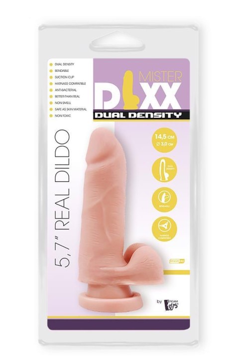 Dildo MR. DIXX o podwójnej gęstości, 14,5 cm