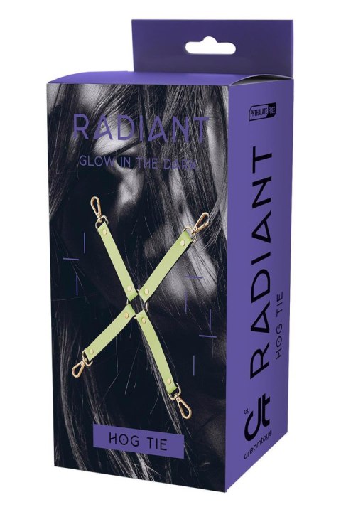 Radiant: Erotyczna Uprząż Restrykcyjna Hog Tie Świecąca w Ciemności (Zielona)