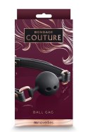 Knebel kulkowy Bondage Couture, czarny