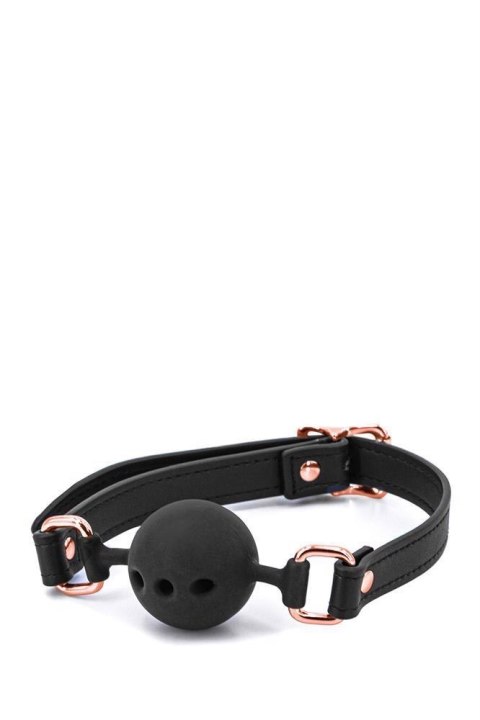 Knebel kulkowy Bondage Couture, czarny