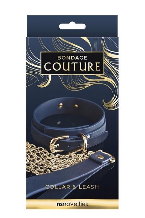 Niebieska Obroża i Smycz Bondage Couture