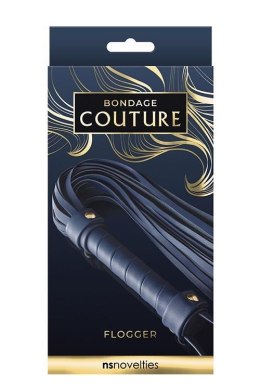 Luksusowy Flogger Bondage Couture w Królewskim Błękicie