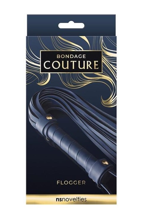 Luksusowy Flogger Bondage Couture w Królewskim Błękicie