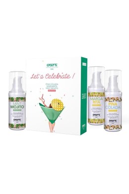 Ekskluzywny Zestaw Rozgrzewających Żeli do Masażu EXSENS „Let's Celebrate!” (3 x 30 ml)