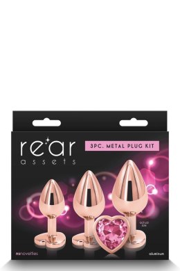Zestaw Treningowy Analny Rose Gold z Uroczym Sercem