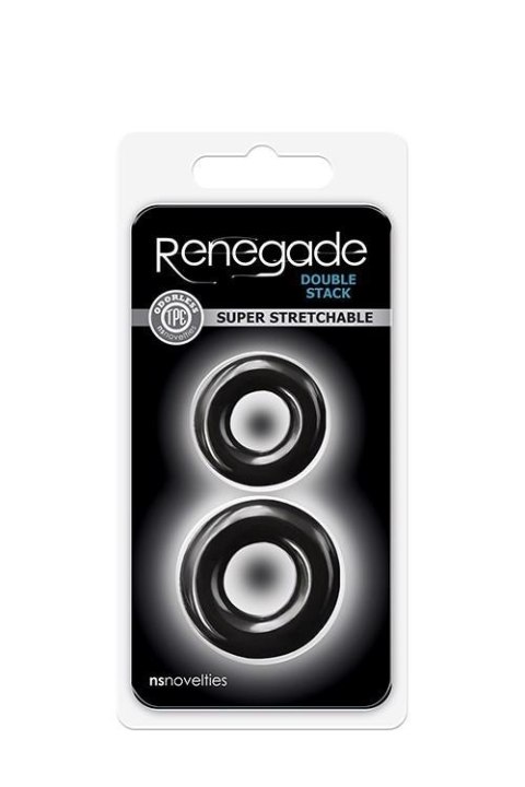 Renegade Podwójne Czarne Pierścienie Erekcyjne