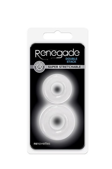 Zmysłowe Pierścienie Erekcyjne Renegade Double Stack Clear