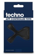 TECHNO STROBE BLACK: Wibrujący Pierścień Erekkcyjny z Aplikacją