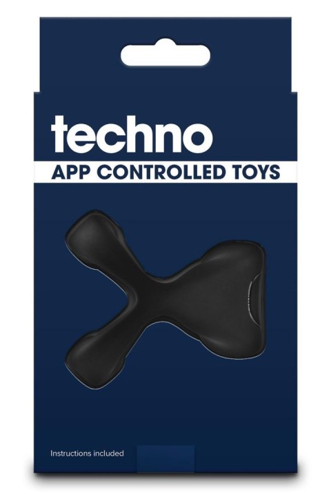 TECHNO STROBE BLACK: Wibrujący Pierścień Erekkcyjny z Aplikacją