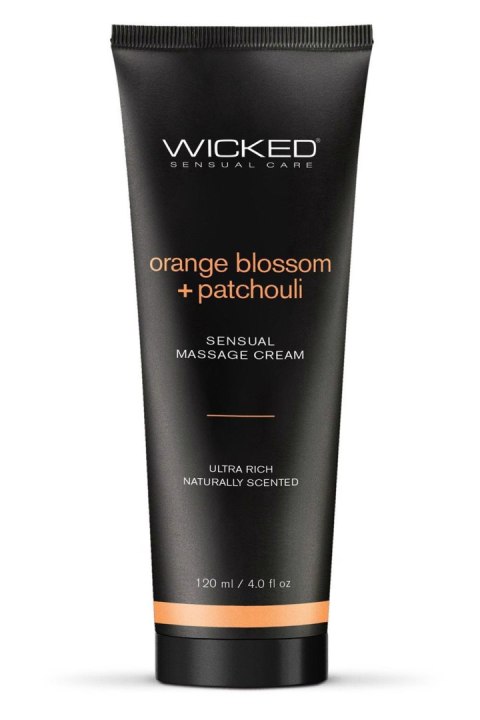 Zmysłowy Krem do Masażu Wicked 120 ml o Zapachu Kwiatu Pomarańczy i Paczuli