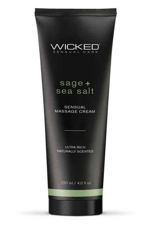 Zmysłowy Krem do Masażu Wicked, 120 ml – Szałwia i Sól Morska