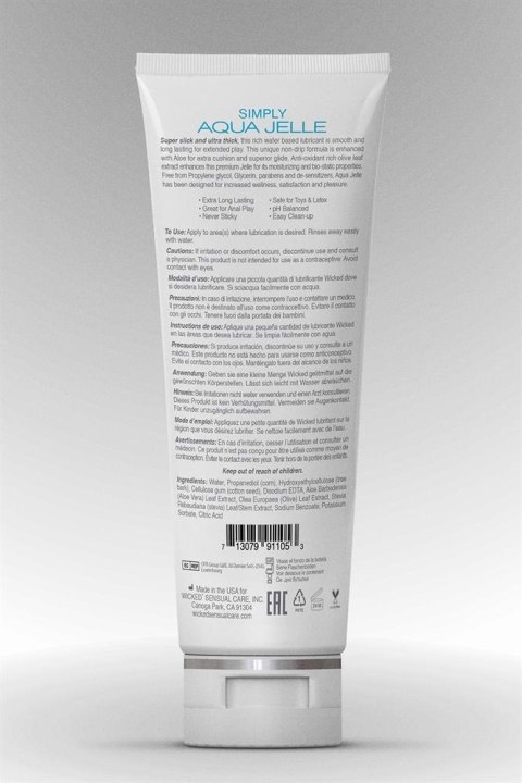 Wicked Simply Aqua Jelle 120 ml – Czysty, Wodny Żel Intymny z Aloesem