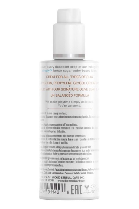 Zmysłowy Lubrykant Smakowy Simply Wicked - Brązowy Cukier, 70 ml