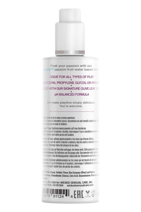 Zmysłowy Lubrykant WICKED SIMPLY o Smaku Marakui, 120 ml