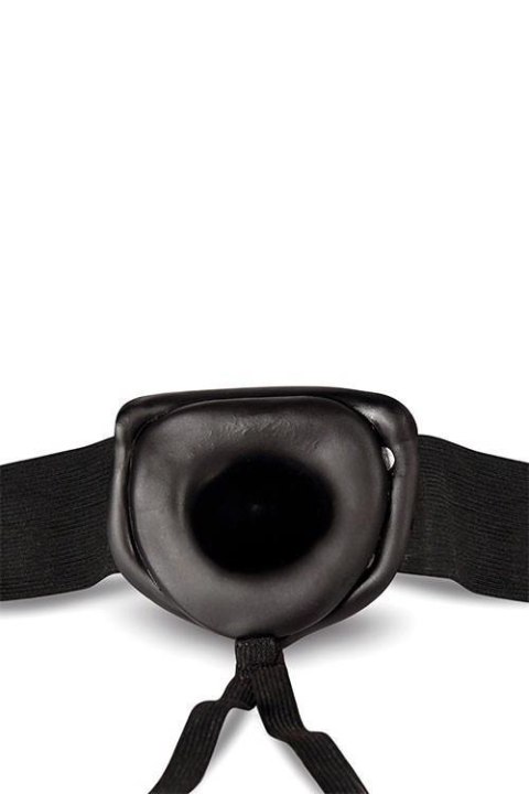 DR. SKIN – Czarny Strap-On z Otworem 6 Cali