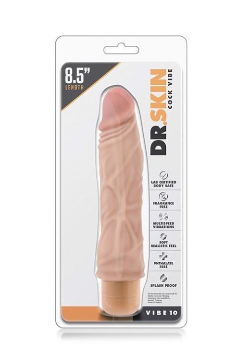 Realistyczny Wibrator Penisy DR. SKIN Vibe 10 Flesh