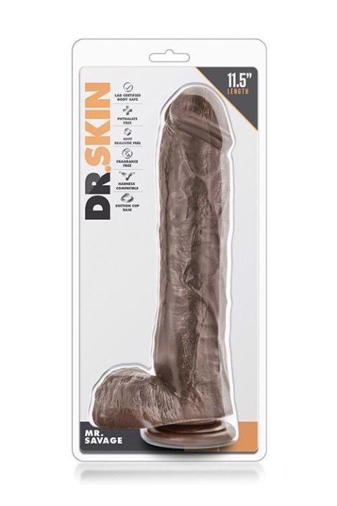 Dildo Dr. Skin Mr. Savage: 11.5 Cala Nieokiełznanej Przyjemności