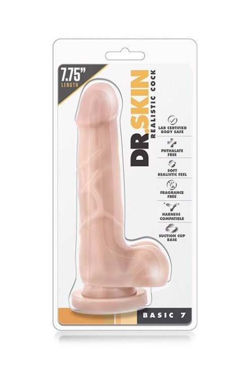 DR. SKIN Realistyczne Dildo Basic 7 Cieliste