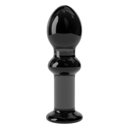 Romantyczny Szklany Korek Analny 4.5'' (Czarny)