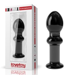Romantyczny Szklany Korek Analny 4.5'' (Czarny)