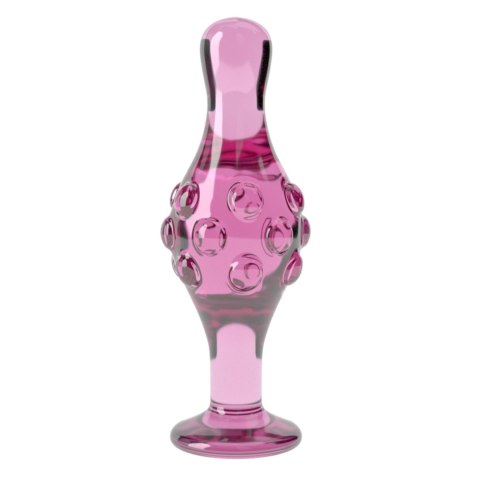 Szklany Korek Analny 'Romance Pink' 4.5"