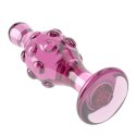 Szklany Korek Analny 'Romance Pink' 4.5"