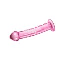 Różowe szklane dildo „Romance” 19 cm