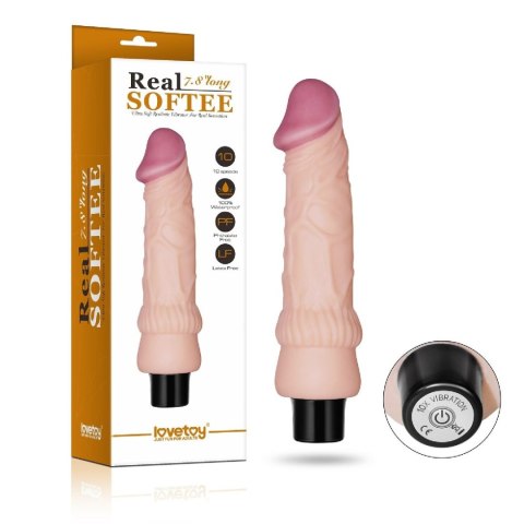 Realistyczne wibracyjne dildo Real Softee 19,3 cm