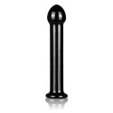Szklane Dildo „Romance” – Czarne, 7 cali