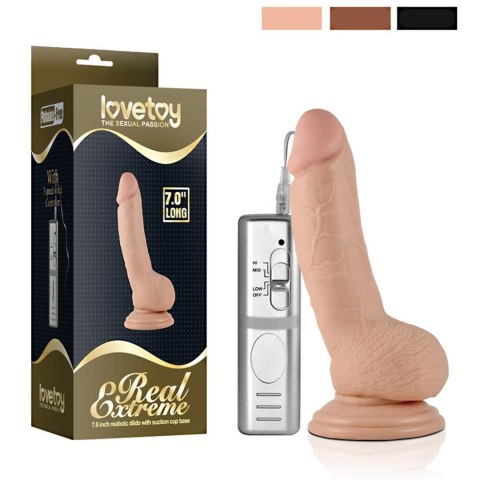 Ekstremalnie realistyczne wibrujące dildo 7 cali