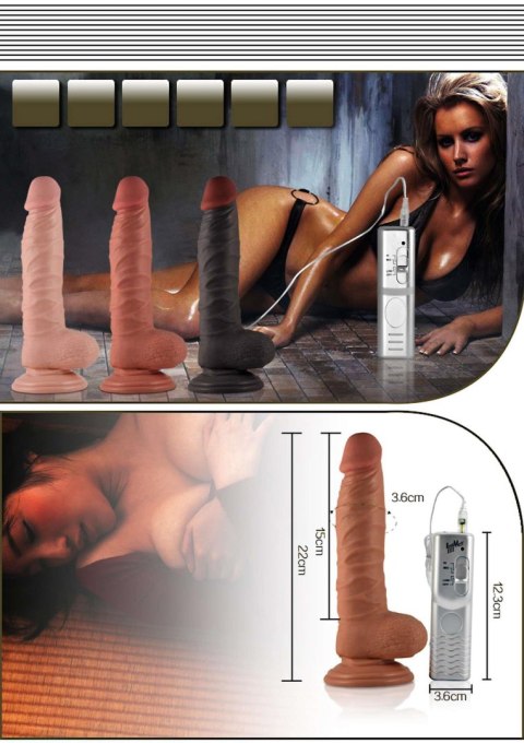 Wibrujące Dildo Real Extreme 8,5 cala – Cieliste
