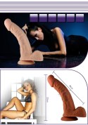 8.5-calowe Realistyczne Dildo Wibrujące w Cielistym Odcieniu