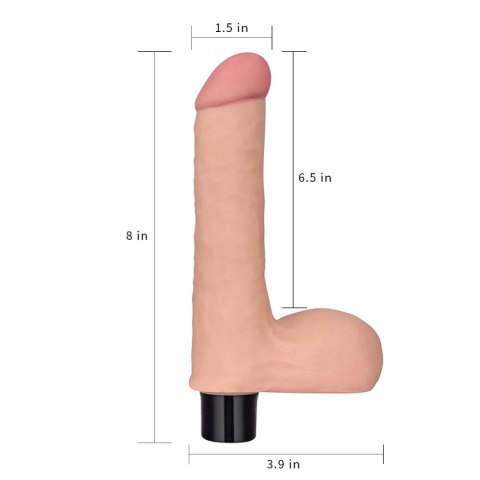 Realistyczne Dildo Wibrujące z Cyber Skóry, 20 cm