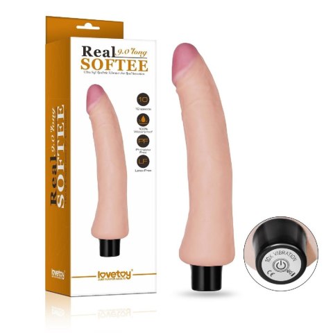 Realistyczne Wibrujące Dildo REAL SOFTEE Cyber Skóra 23 cm