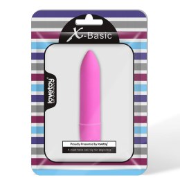 Elegancki Wibrator Mini X-Basic Bullet Long 10 Trybów, Różowy
