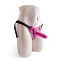 Elegancki Różowy Strap-on z Realistycznym Dildo i Regulowanym Pasem