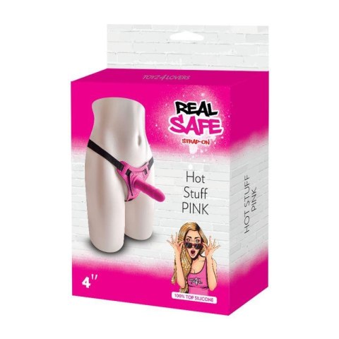 Elegancki Różowy Strap-on z Realistycznym Dildo i Regulowanym Pasem