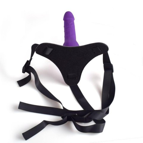 Fioletowy Pas Strap-on z Realistycznym Dildem