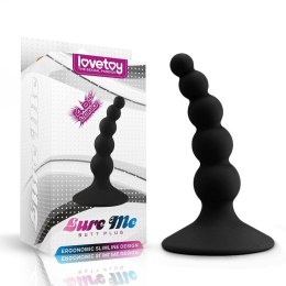 Czarny Plug Analny z Koralikami Lure Me