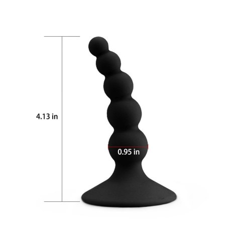 Czarny Plug Analny z Koralikami Lure Me