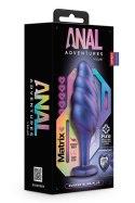 Szafirowy plug analny Matrix z wypustkami i klejnotem