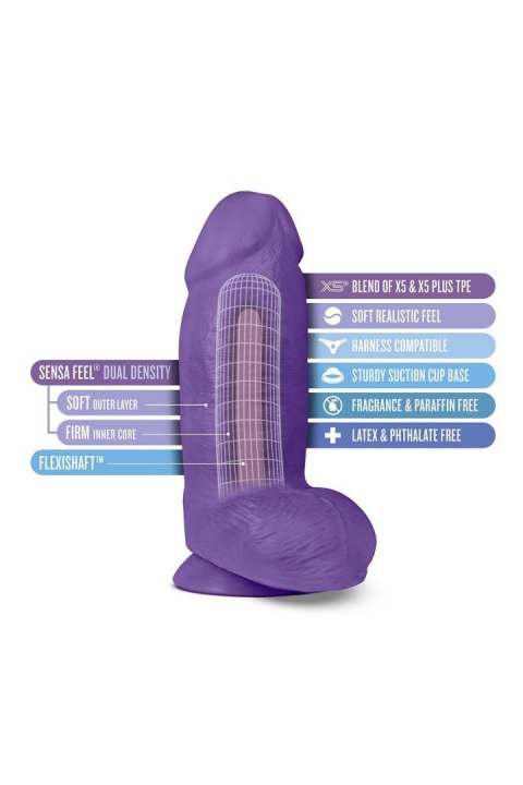 Imponujące Dildo Au Naturel Bold Chub 10" w kolorze Fioletowym