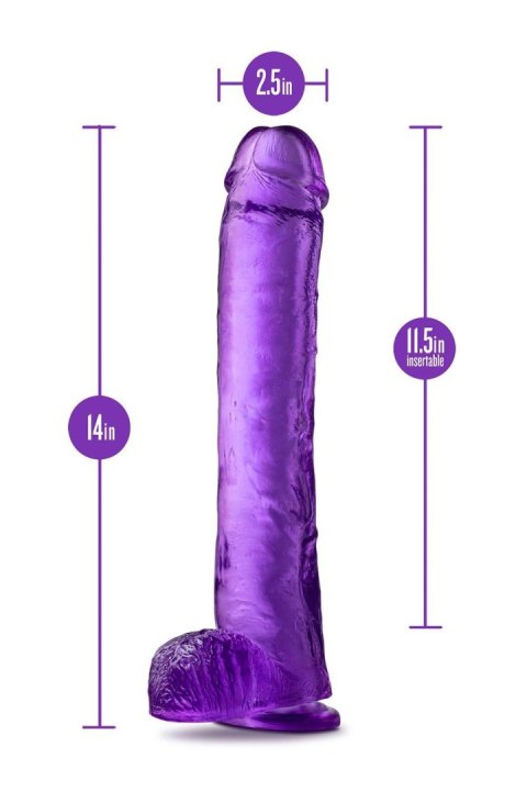 Potężne Dildo B Yours Plus Hefty N' Hung Fioletowe