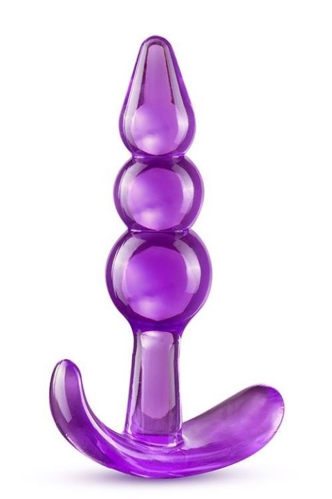 B Yours Triple Bead – Fioletowy Korek Analny z Potrójnym Koralikiem