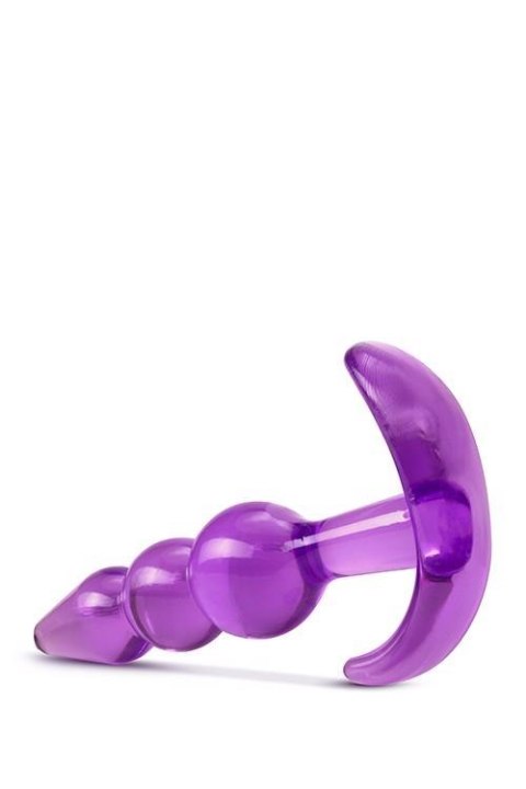 B Yours Triple Bead – Fioletowy Korek Analny z Potrójnym Koralikiem