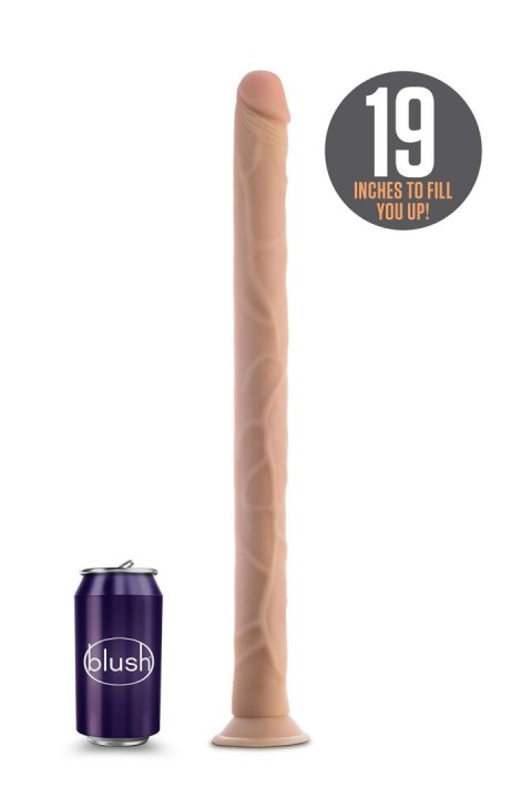 Realistyczne dildo Dr. Skin 19 cali, beżowe