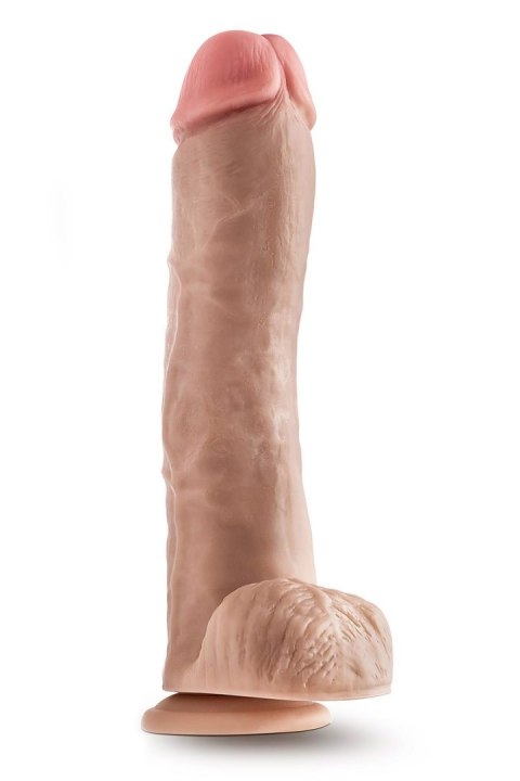 Dr. Skin Mr. Savage – Beżowe Dildo Gigant z Jądrami, 29,2 cm