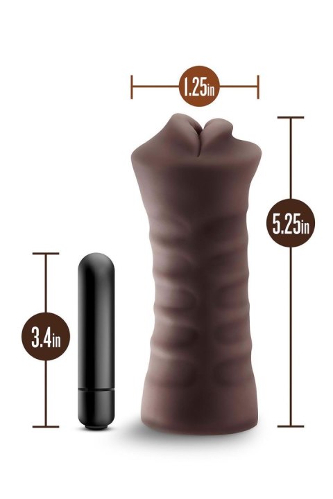 ENLUST KRYSTAL – Stymulujący Masturbator Męski z Wibracją, Brązowy